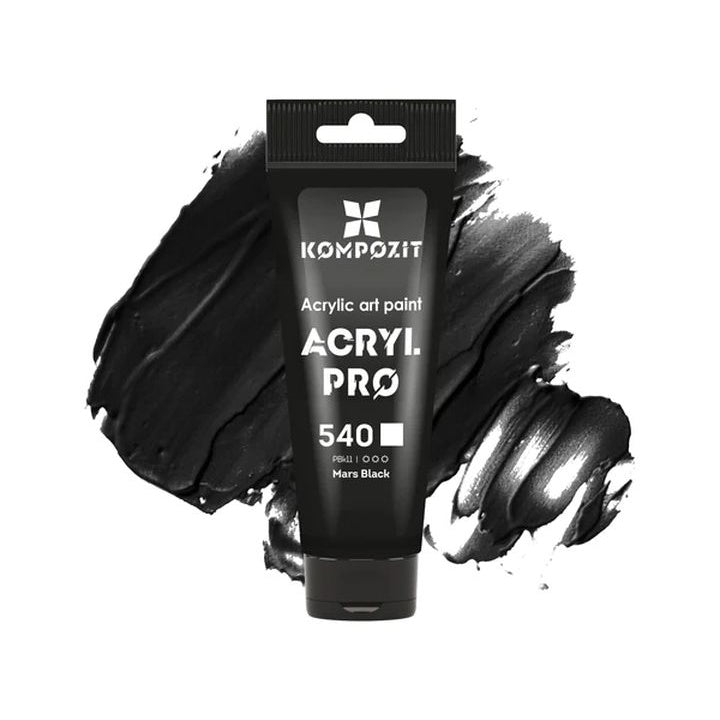 Akrilna barva ACRYL PRO ART Composite 75 ml – 540 mars črna