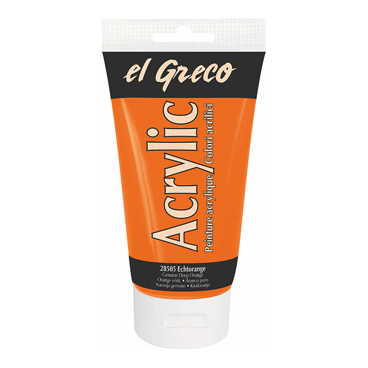 Akrilna barva El Greco 150 ml – Genuine Deep Orange
