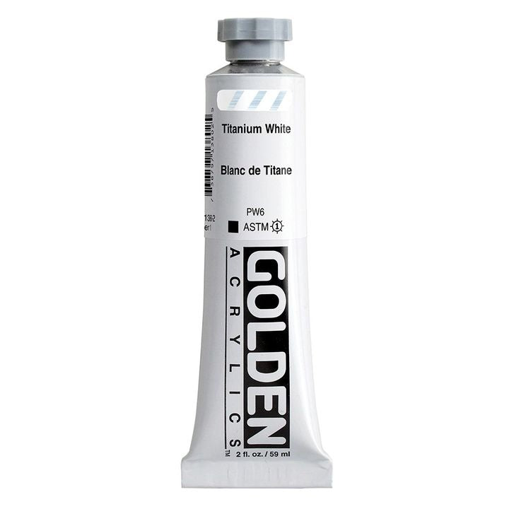 GOLDEN Heavy Body akrilna barva 59 ml – 1380 titanovo bela