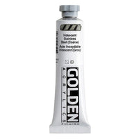 GOLDEN Heavy Body Iridescent Acrylic Paint – 4027 jeklo (grobo)