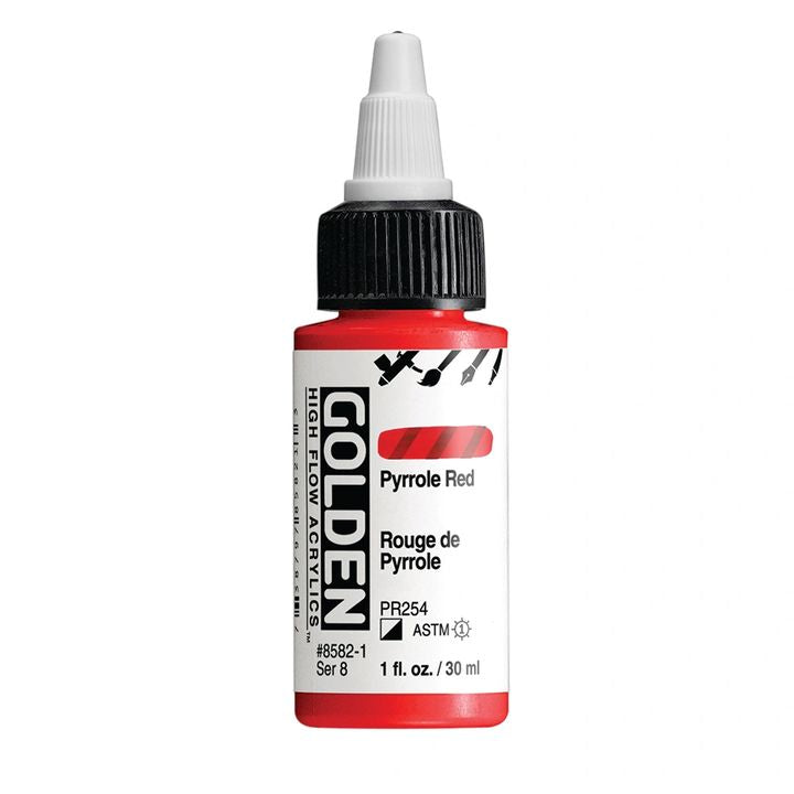 GOLDEN Akrilna barva z visokim pretokom 30 ml – 8582 Pirol rdeča