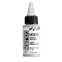 GOLDEN High Flow Iridescent akrilna barva 30 ml – 8573 Silver Fine
