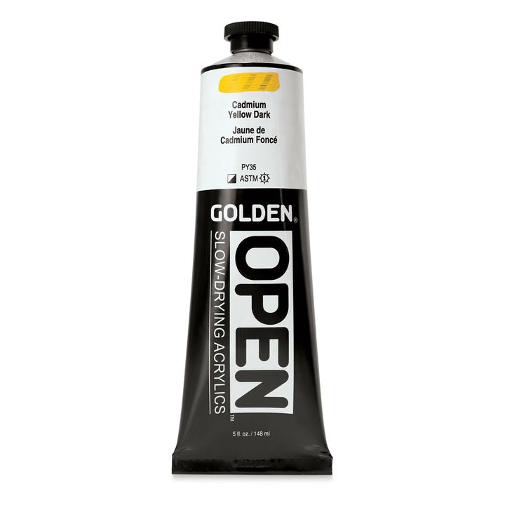GOLDEN OPEN Akrilna barva s počasnim sušenjem 148 ml – 7110 Kadmijeva rumena temna