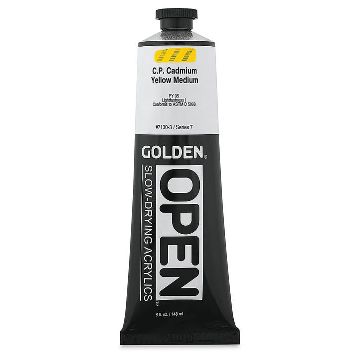 GOLDEN OPEN Akrilna barva s počasnim sušenjem 148 ml – 7130 Kadmijeva rumena srednja