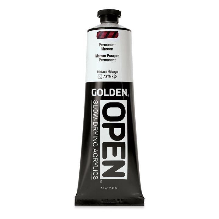 GOLDEN OPEN Akrilna barva s počasnim sušenjem 148 ml – 7252 Trajna burgundska