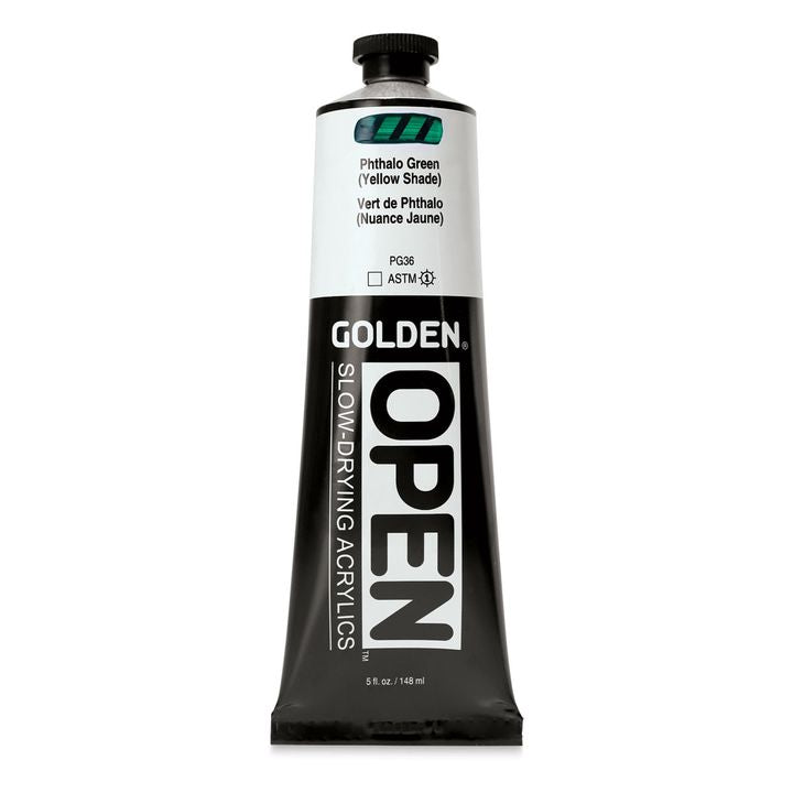 GOLDEN OPEN Akrilna barva s počasnim sušenjem 148 ml – 7275 ftalocianinsko zelena (rumeni odtenek)