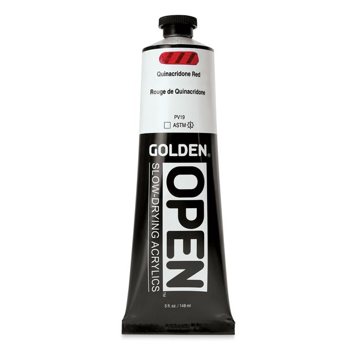 GOLDEN OPEN Akrilna barva s počasnim sušenjem 148 ml – 7310 kvinakridonsko rdeče