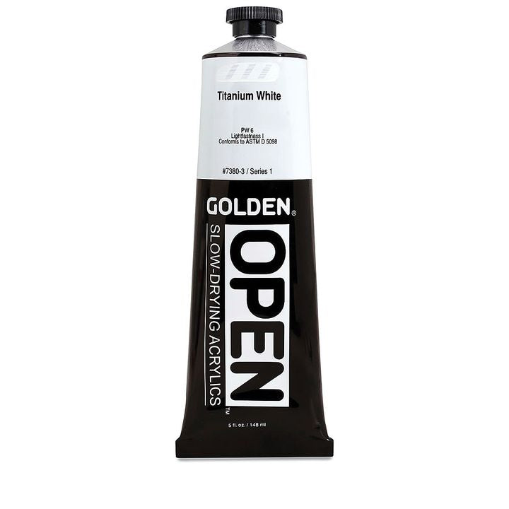 GOLDEN OPEN Akrilna barva s počasnim sušenjem 148 ml – 7380 Titanovo belo