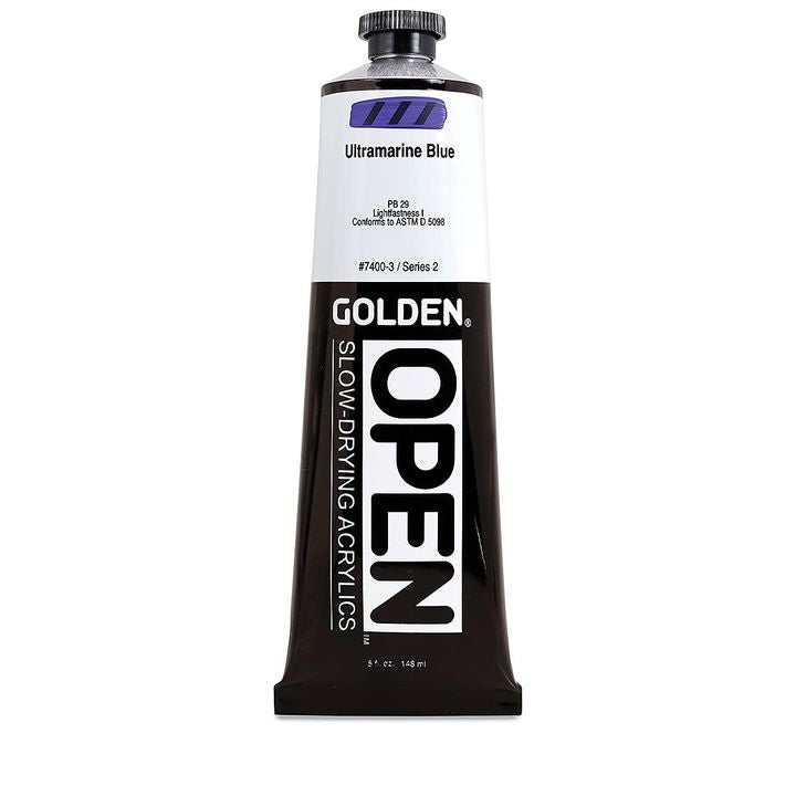 GOLDEN OPEN Akrilna barva s počasnim sušenjem 148 ml – 7400 Ultramarinsko modra