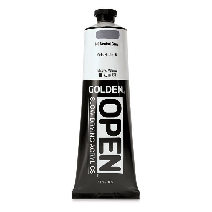 GOLDEN OPEN Akrilna barva s počasnim sušenjem 148 ml – 7445 N5 nevtralno siva