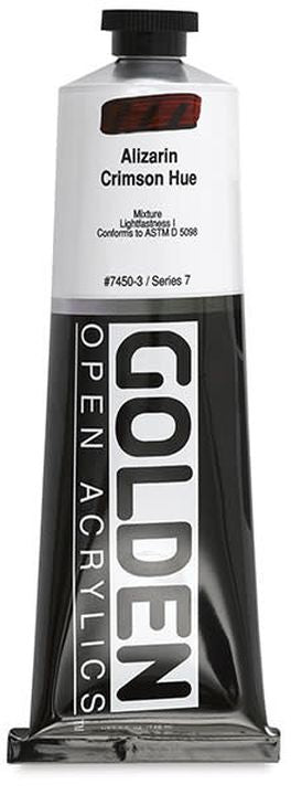 GOLDEN OPEN Akrilna barva s počasnim sušenjem 148 ml – 7450 Alizarínová Karmazínová Hue