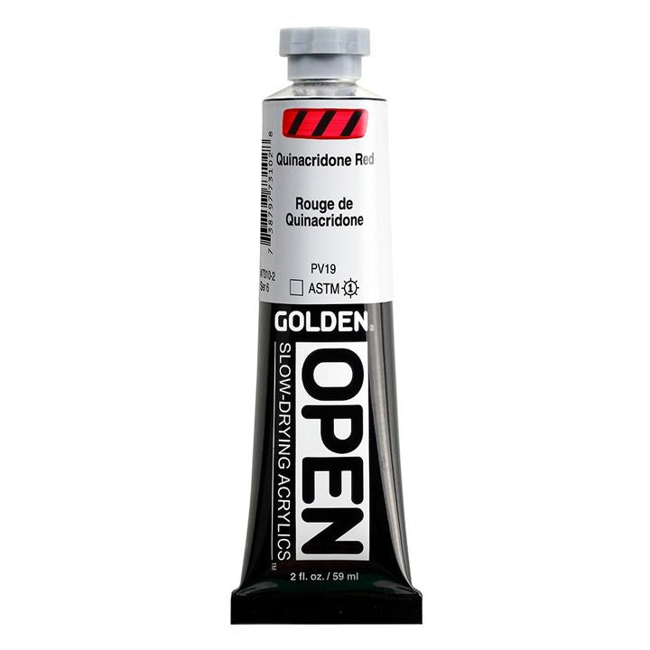 GOLDEN OPEN Akrilna barva s počasnim sušenjem 59 ml – 7310 kvinakridonsko rdeče