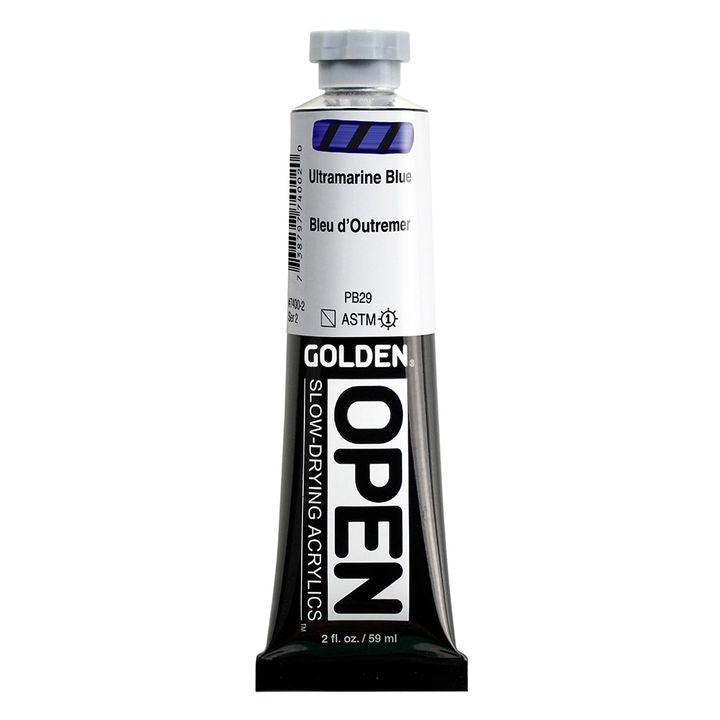 GOLDEN OPEN Akrilna barva s počasnim sušenjem 59 ml – 7400 Ultramarinsko modra