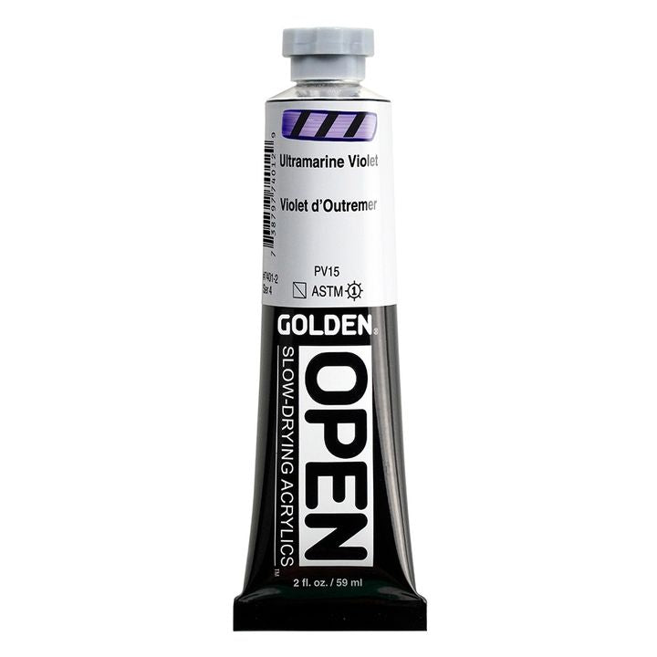 GOLDEN OPEN Akrilna barva s počasnim sušenjem 59 ml – 7401 Ultramarinska vijolična