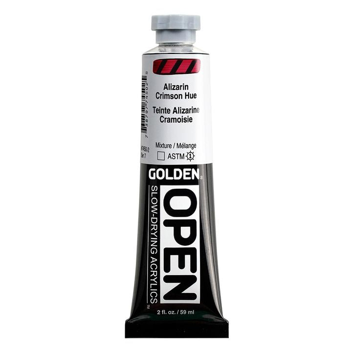 GOLDEN OPEN Akrilna barva s počasnim sušenjem 59 ml – 7450 Alizarínová Karmazínová Hue
