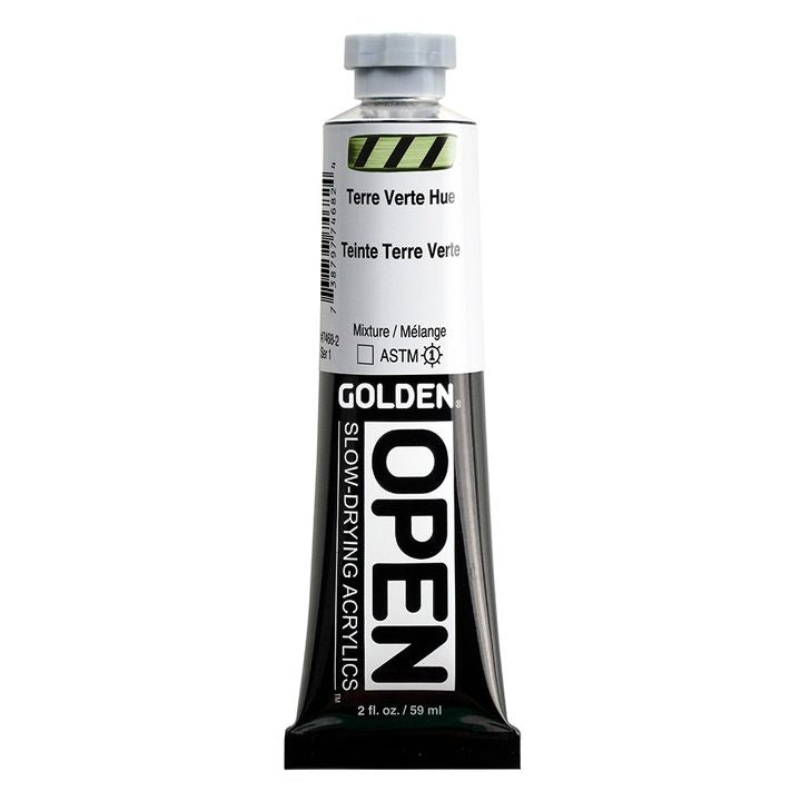 GOLDEN OPEN Akrilna barva s počasnim sušenjem 59 ml – 7468 Zemeljski zeleni odtenek