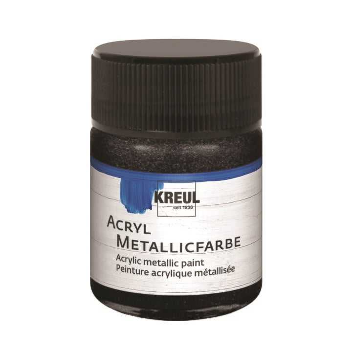 Akrilna barva KREUL METALLIC 50 ml – black