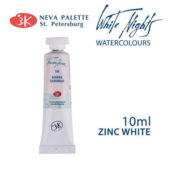 Akvarele White Nights 10 ml | izberite odtenek - Cinkovo belo