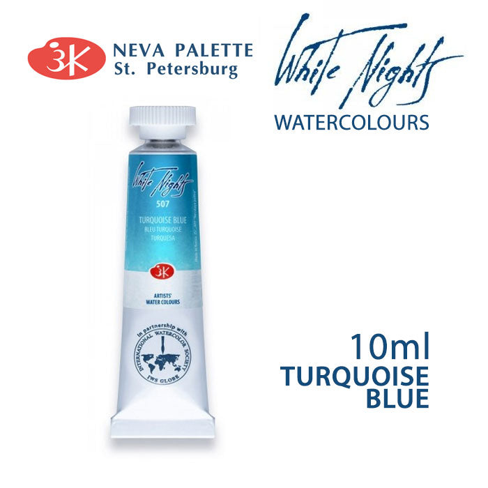 Akvarele White Nights 10 ml | izberite odtenek - Turkizno modro