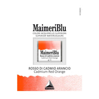 Akvarelna barva Maimeri Blu – polovična posodica 1,5 ml – Kadmijevo rdeče oranžna