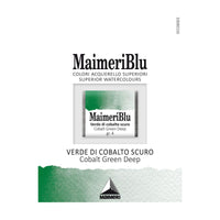 Akvarelna barva Maimeri Blu – polovična posodica 1,5 ml – Kobaltno zelena temna