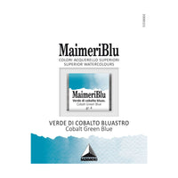 Akvarelna barva Maimeri Blu – polovična posodica 1,5 ml – Kobaltno zeleno-modra