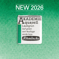Akvarelna barva Schmincke AKADEMIE 1/2 ponvica - Golden pink – 555 Listno zelena
