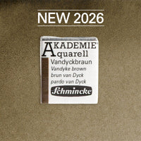 Akvarelna barva Schmincke AKADEMIE 1/2 ponvica - Golden pink – 667 Vandyke rjava