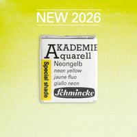 Akvarelna barva Schmincke AKADEMIE 1/2 ponvica - Golden pink – 950 Neon rumena