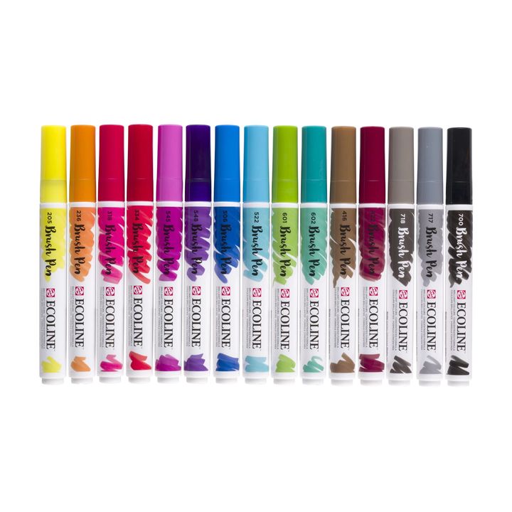 Akvarelna pisala ECOLINE BRUSH PEN 15 kosov – pogled 3