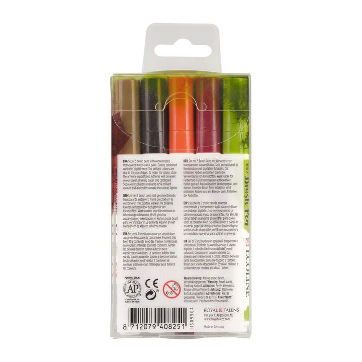 Akvarelna pisala Ecoline Brush Pen Autumn – pogled 2