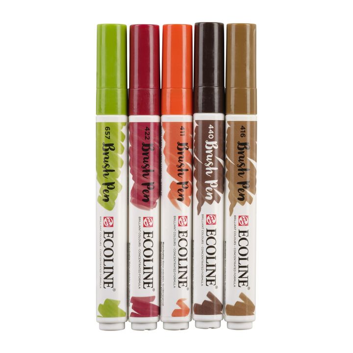 Akvarelna pisala Ecoline Brush Pen Autumn – pogled 5