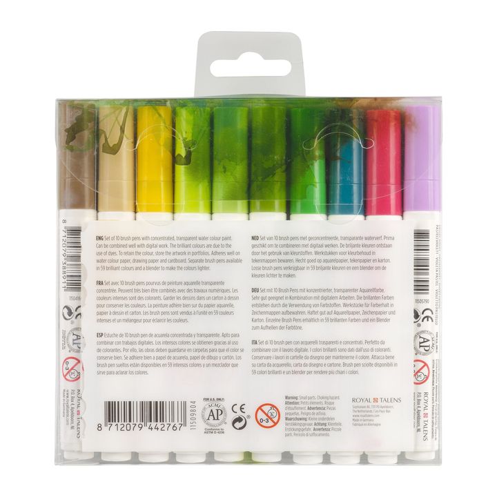 Akvarelna pisala Ecoline Brush Pen Botanic – pogled 2