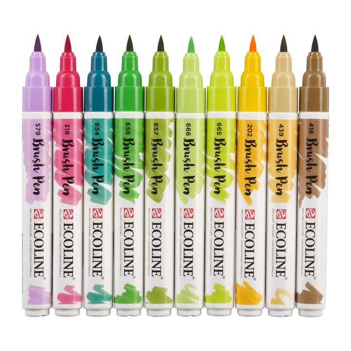 Akvarelna pisala Ecoline Brush Pen Botanic – pogled 3