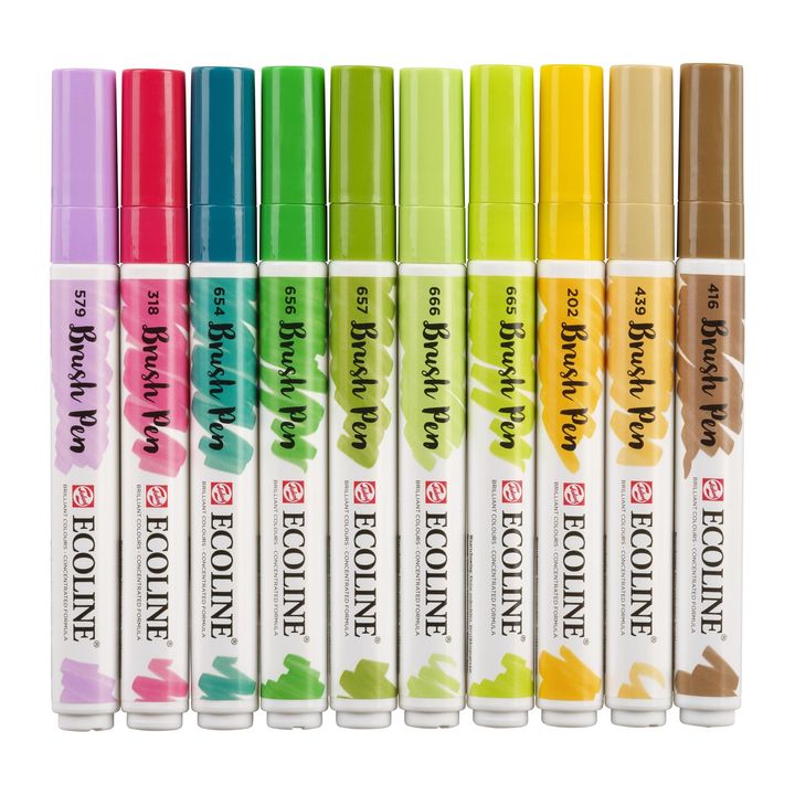 Akvarelna pisala Ecoline Brush Pen Botanic – pogled 5