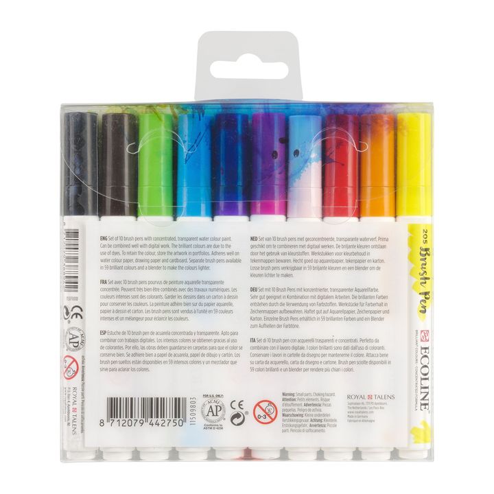 Akvarelna pisala Ecoline Brush Pen Bright – pogled 2