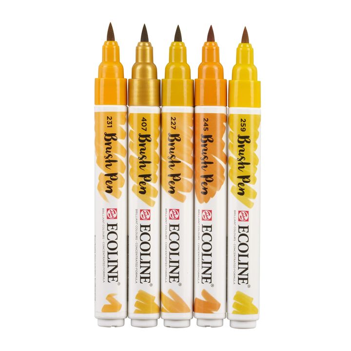 Akvarelna pisala Ecoline Brush Pen Earth – pogled 3