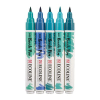 Akvarelna pisala Ecoline Brush Pen Green Blue – pogled 3