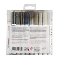 Akvarelna pisala Ecoline Brush Pen Greys – pogled 2