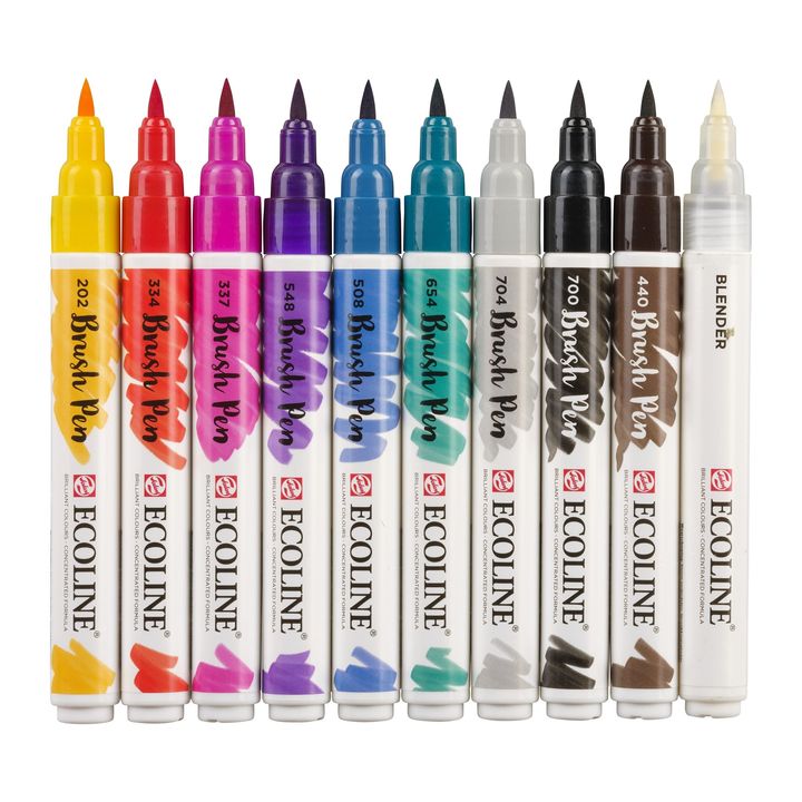 Akvarelna pisala Ecoline Brush Pen Hand Lettering – pogled 3