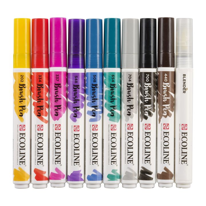 Akvarelna pisala Ecoline Brush Pen Hand Lettering – pogled 5