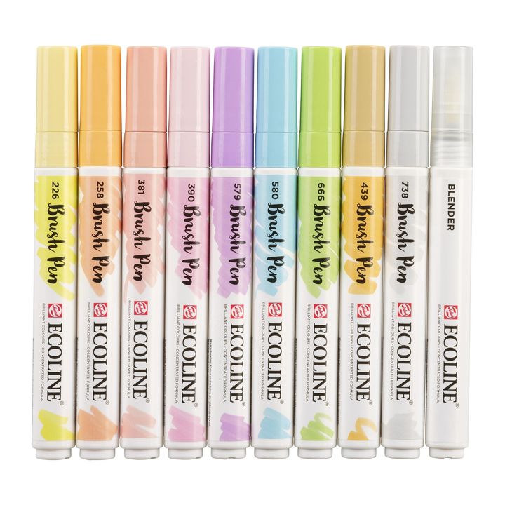 Akvarelna pisala Ecoline Brush Pen Pastel – pogled 5