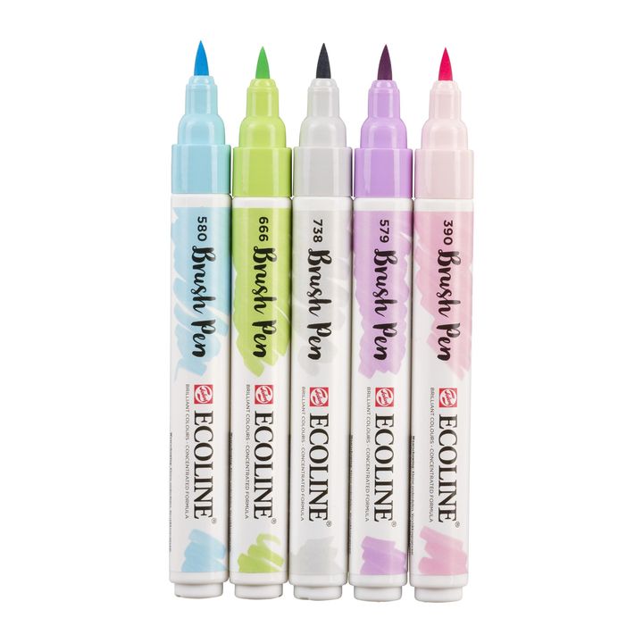 Akvarelna pisala Ecoline Brush Pen Pastel – pogled 3