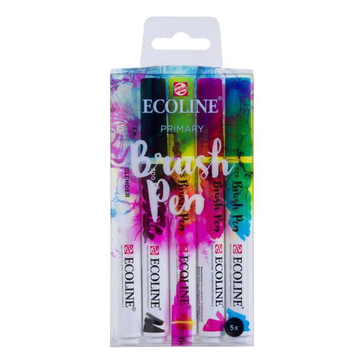 Akvarelna pisala Ecoline Brush Pen Primary