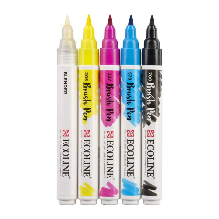 Akvarelna pisala Ecoline Brush Pen Primary – pogled 2