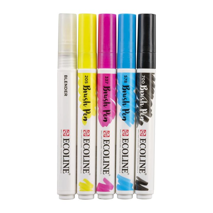 Akvarelna pisala Ecoline Brush Pen Primary – pogled 4