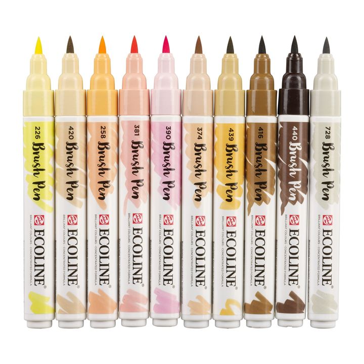 Akvarelna pisala Ecoline Brush Pen Skin – pogled 3