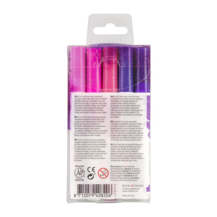 Akvarelna pisala Ecoline Brush Pen Violet – pogled 2