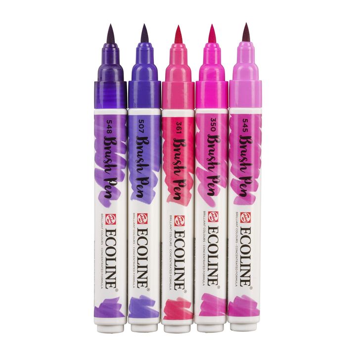 Akvarelna pisala Ecoline Brush Pen Violet – pogled 3