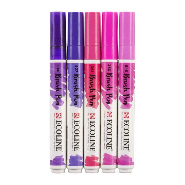 Akvarelna pisala Ecoline Brush Pen Violet – pogled 5
